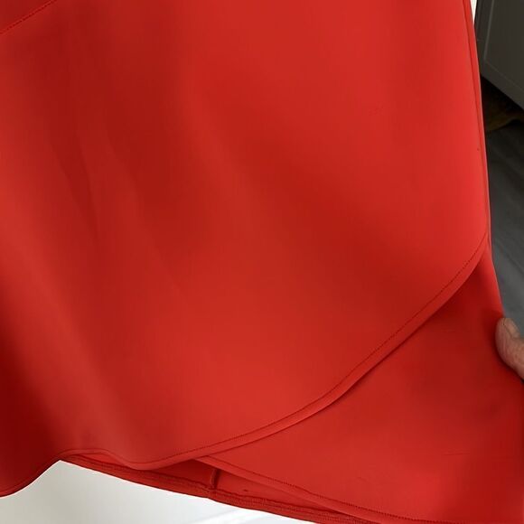 Guess Los Angeles Emily Scuba Body Con Hot Coral Cap Sleeve Cut out Back - Picture 9 of 9